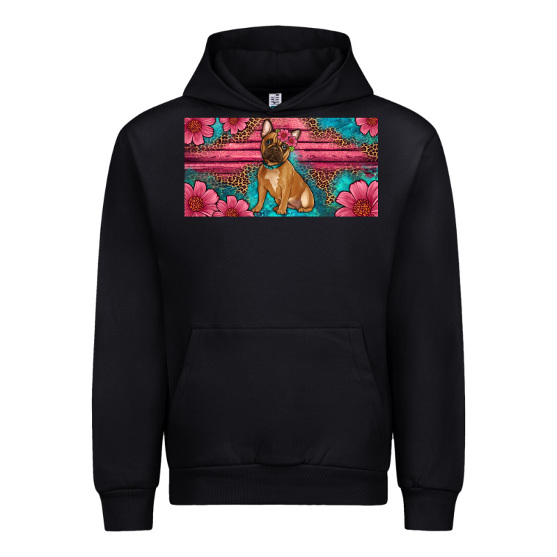 French Bulldog Floral License Plate Urban Hoodie by Artiststas | Teevron
