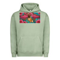 Pigment Oil Green french bulldog floral license plate Urban Hoodie - Artiststas