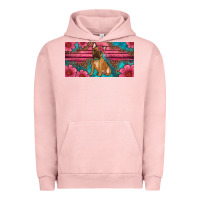 Pigment Salmon french bulldog floral license plate Urban Hoodie - Artiststas
