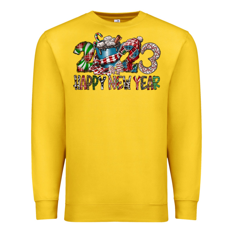 2023 Happy New Year Premium Sweatshirt by CowhideDigitalArt | Teevron
