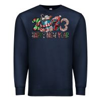 Navy 2023 Happy New Year Premium Sweatshirt - CowhideDigitalArt