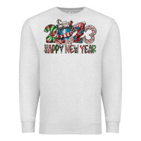 Oatmeal Heather 2023 Happy New Year Premium Sweatshirt - CowhideDigitalArt