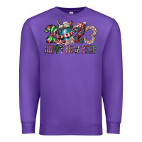Purple 2023 Happy New Year Premium Sweatshirt - CowhideDigitalArt