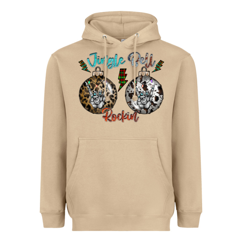 Jingle Bell Rockin Heavyweight Hoodie by CowhideDigitalArt | Teevron