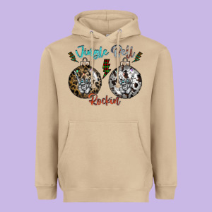 Jingle Bell Rockin Heavyweight Hoodie Designed By Cowhidedigitalart