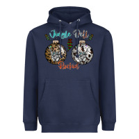 Navy Jingle Bell Rockin Heavyweight Hoodie - CowhideDigitalArt