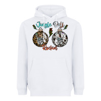 White Jingle Bell Rockin Heavyweight Hoodie - CowhideDigitalArt
