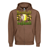 Chestnut Baseball Dad Softball Zipper Hoodie - BundleAndBundleShop