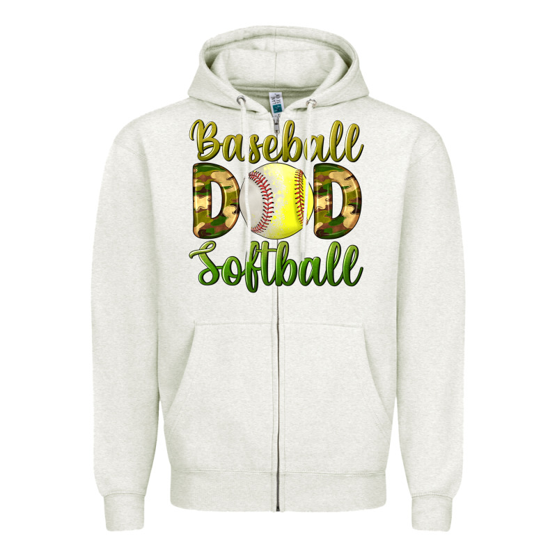 Baseball Dad Softball Zipper Hoodie by BundleAndBundleShop | Teevron