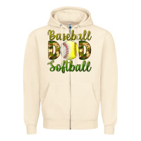 Sandshell Baseball Dad Softball Zipper Hoodie - BundleAndBundleShop