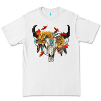 White Fall Bull Skull Premium Tee - RanaPortraitStore