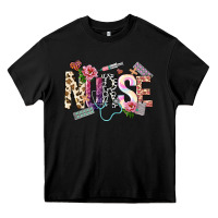 Black nurse Heavy Core Tee - NancyCooperArtShop