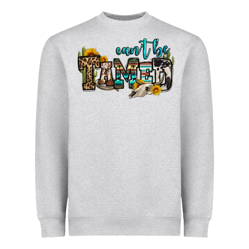 Can't Be Tamed Bull Skull Heavyweight Sweatshirt by OliviaCreatesArt | Teevron