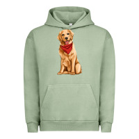 Pigment Oil Green golden retriever Urban Hoodie - Artiststas