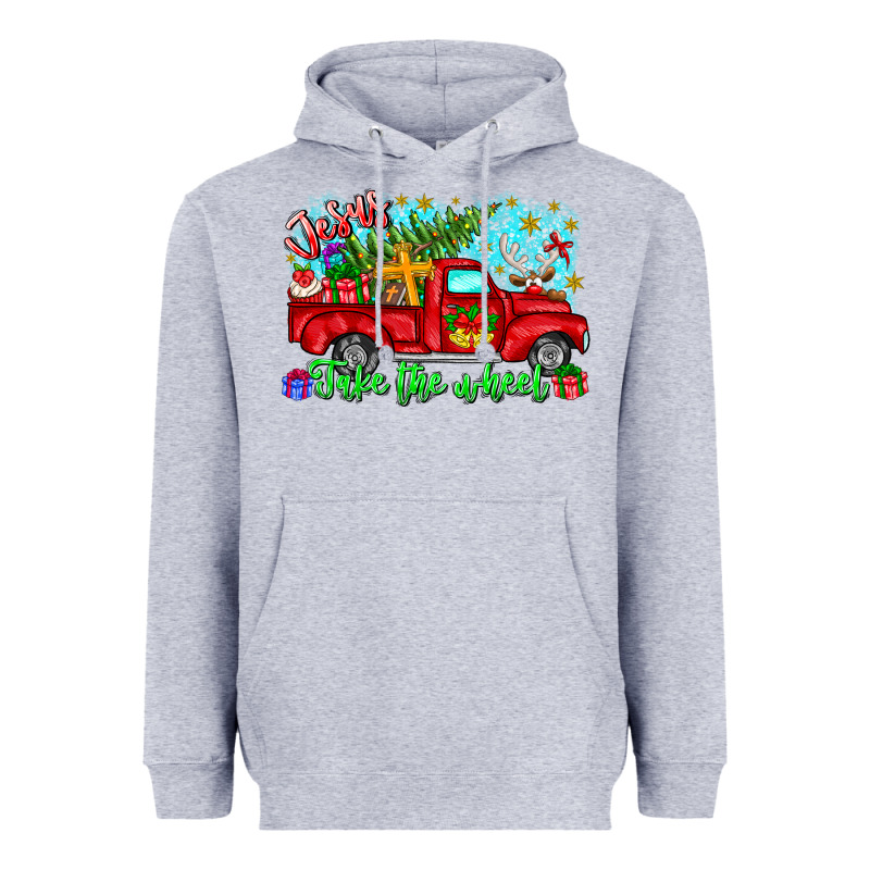 Jesus Take The Wheel Heavyweight Hoodie by CowhideDigitalArt | Teevron