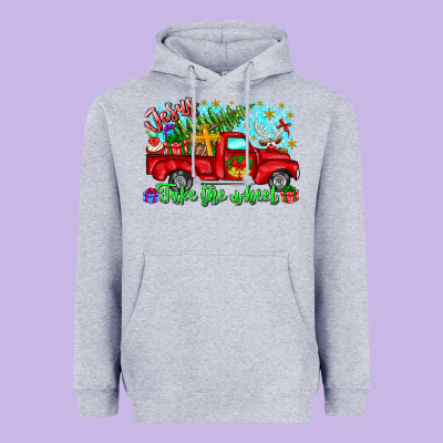 Jesus Take The Wheel Heavyweight Hoodie Designed By Cowhidedigitalart