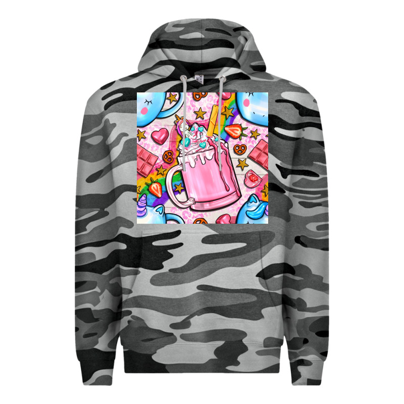 Unicorn Coffe Cup And Star With Rainbow Seamless Pattern Bbs Premium Hoodie by BundleAndBundleShop | Teevron
