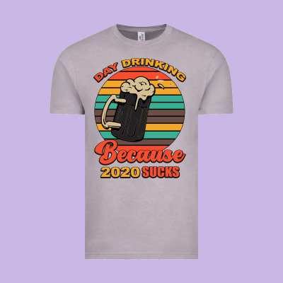 Day Drinking Because 2020 Sucks Vintage Tee Designed By Bettercallsaul