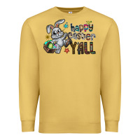 Antique Gold Happy Easter Y'all Premium Sweatshirt - CowhideDigitalArt