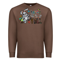 Chestnut Happy Easter Y'all Premium Sweatshirt - CowhideDigitalArt