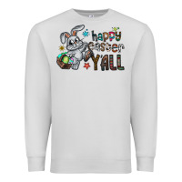 Dove Grey Happy Easter Y'all Premium Sweatshirt - CowhideDigitalArt