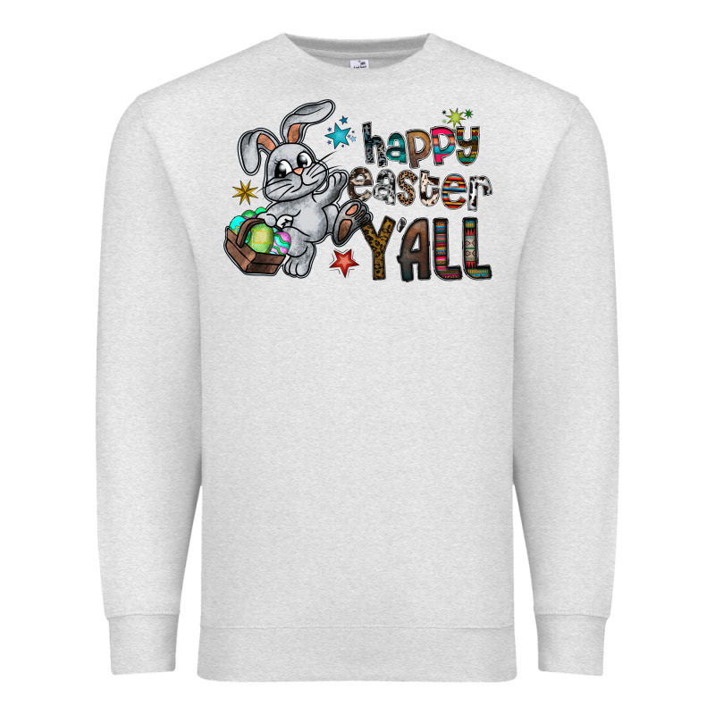 Happy Easter Y'all Premium Sweatshirt by CowhideDigitalArt | Teevron