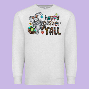 Happy Easter Y'all Premium Sweatshirt Designed By Cowhidedigitalart
