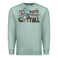Seafoam Happy Easter Y'all Premium Sweatshirt - CowhideDigitalArt