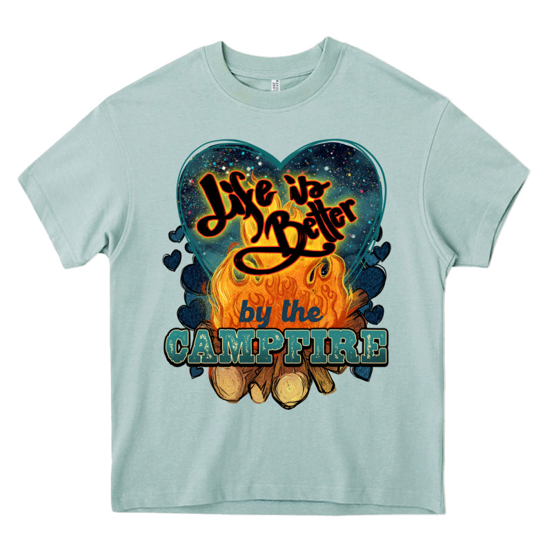 Life Is Better By The Campfire Heavy Core Tee by NancyCooperArtShop | Teevron