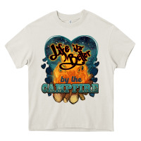 Cream life is better by the campfire Heavy Core Tee - NancyCooperArtShop