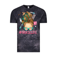 Blonde Messy Bun Nurse Life Vintage Tee | Teevron