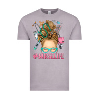 Vintage Zinc blonde messy bun nurse life Vintage Tee - RanaPortraitStore
