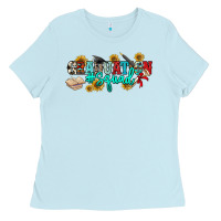 Baby Blue graduation squad Ladies Tee - NancyCooperArtShop