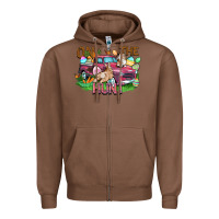 Chestnut on the hunt truck Zipper Hoodie - FaDigitalArtStudio