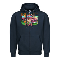 Navy on the hunt truck Zipper Hoodie - FaDigitalArtStudio