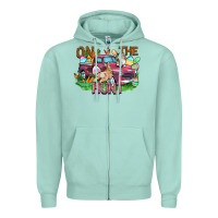 Seafoam on the hunt truck Zipper Hoodie - FaDigitalArtStudio