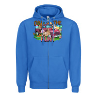True Royal on the hunt truck Zipper Hoodie - FaDigitalArtStudio