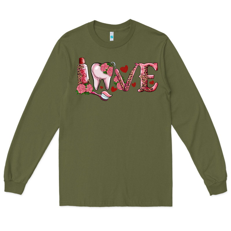 Valentines Day Dental Love Long Sleeve Tee by RanaPortraitStore | Teevron