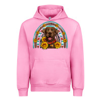 Fuchsia Pink chocolate labrador rainbow Urban Hoodie - Artiststas