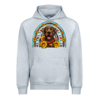 Heather Grey chocolate labrador rainbow Urban Hoodie - Artiststas