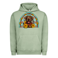 Pigment Oil Green chocolate labrador rainbow Urban Hoodie - Artiststas