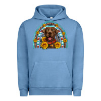 Pigment Pebble Blue chocolate labrador rainbow Urban Hoodie - Artiststas