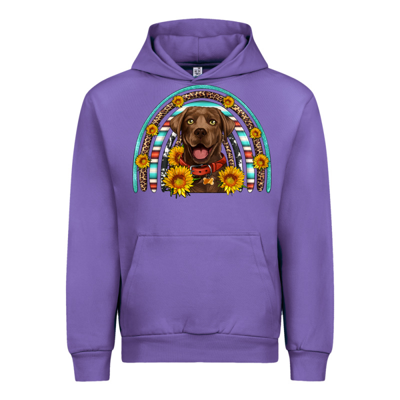Chocolate Labrador Rainbow Urban Hoodie by Artiststas | Teevron