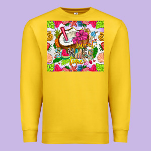 Summer Time Premium Sweatshirt Designed By Cowhidedigitalart