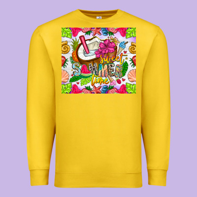 Summer Time Premium Sweatshirt Designed By Cowhidedigitalart