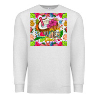 Oatmeal Heather summer time Premium Sweatshirt - CowhideDigitalArt