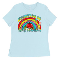 Baby Blue educator of tiny humans Ladies Tee - NancyCooperArtShop