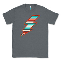 Charcoal Heather Teal and Orange Serape Lightning Classic Tee - Bettercallsaul