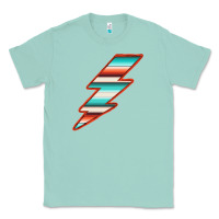 Seafoam Teal and Orange Serape Lightning Classic Tee - Bettercallsaul