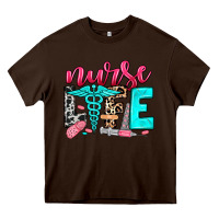 Chocolate Brown nurse life Heavy Core Tee - NancyCooperArtShop